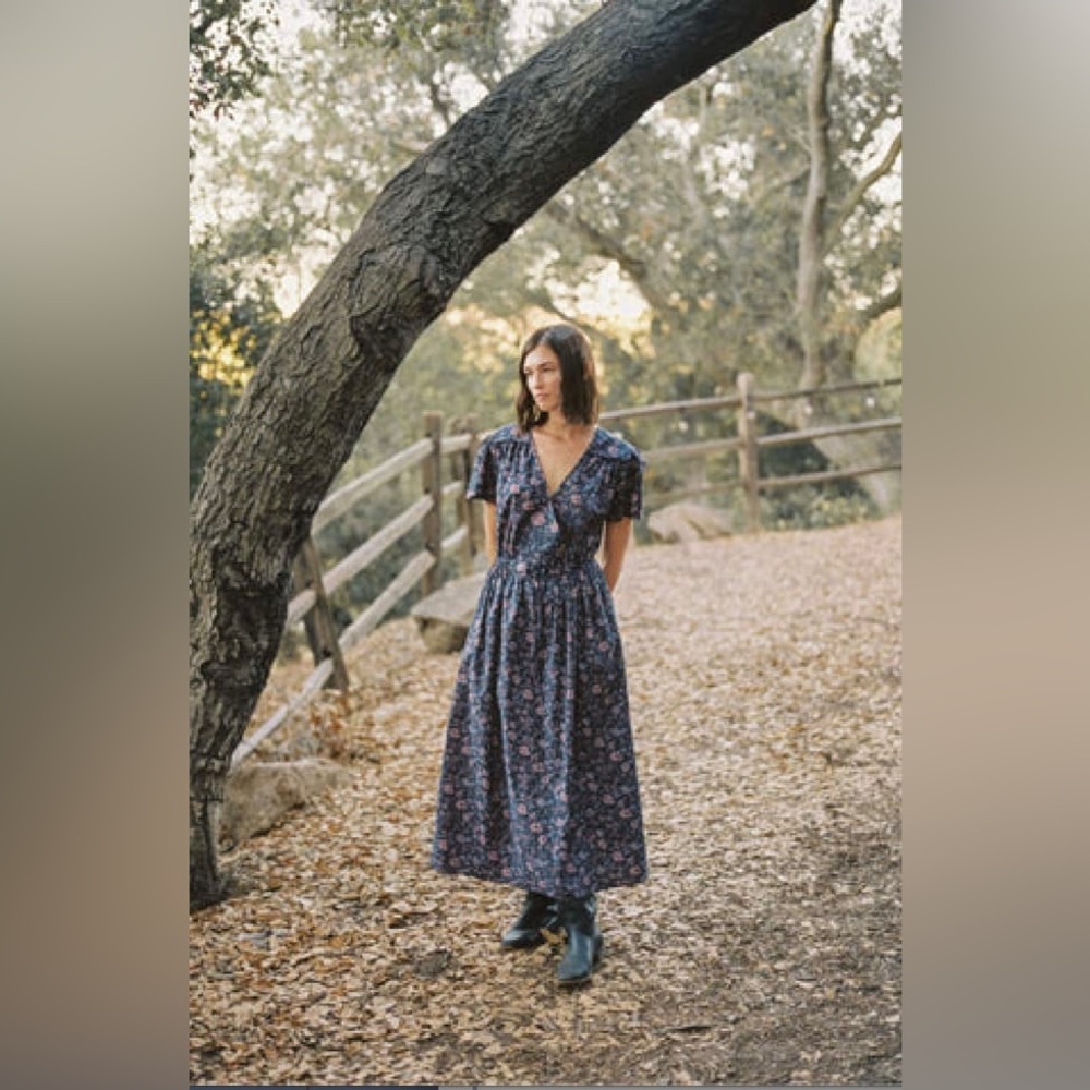 Christy Dawn “The Simple Dawn Dress” in Blooming Pomegranate (Size L)